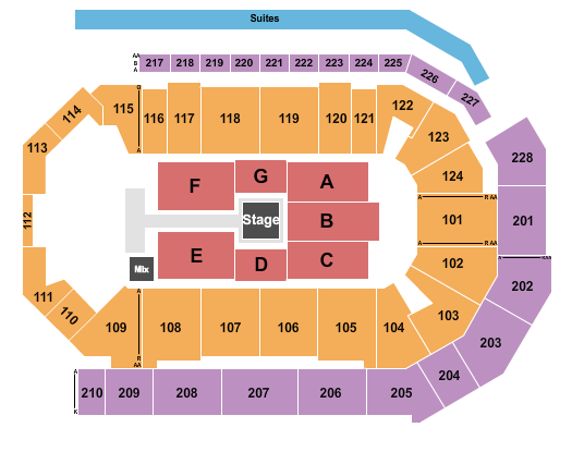 Enmarket Arena Seating Chart: WWE 2