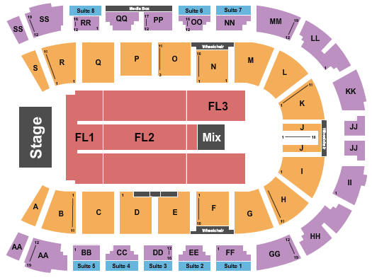 VisitLethbridge.com Arena Seating Chart: Endstage