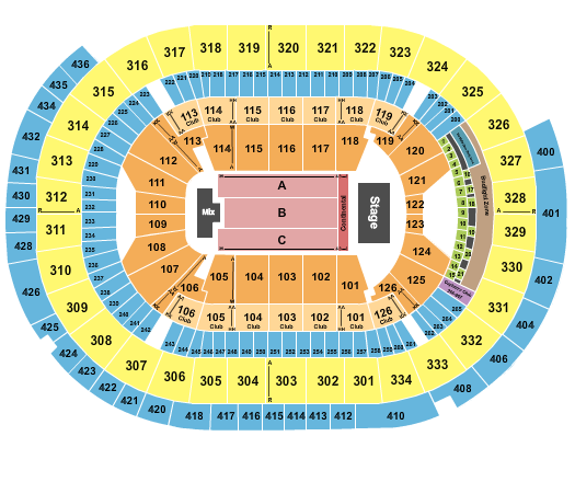Enterprise Center Seating Chart: Endstage Cont. 2