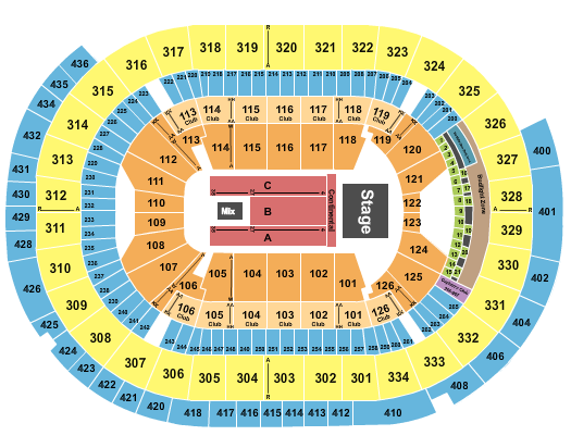 Enterprise Center Seating Chart: Endstage Cont.