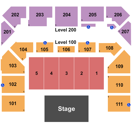 CareFirst Arena Seating Chart: End Stage Concert