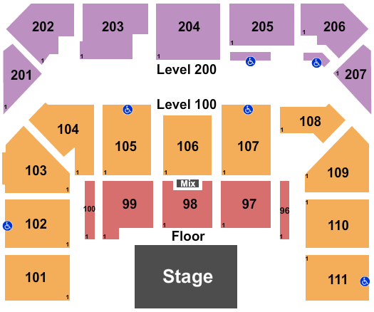 Entertainment & Sports Arena Seating Chart