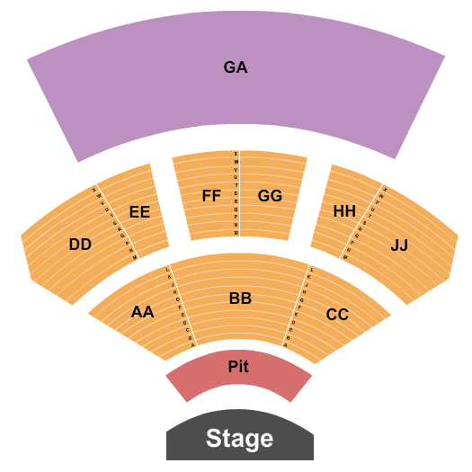 Epstein Family Amphitheater Seating Chart: Endstage Pit