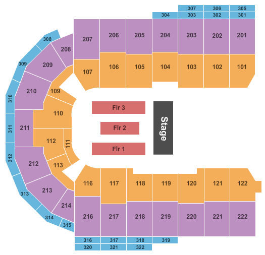 Erie Insurance Arena Seating Chart: Endstage 2