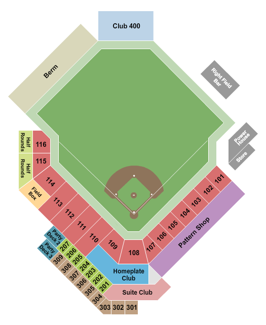 Erlanger Park Seating Chart: Baseball