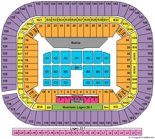Merkur Spiel-Arena Seating Chart: Roger Waters