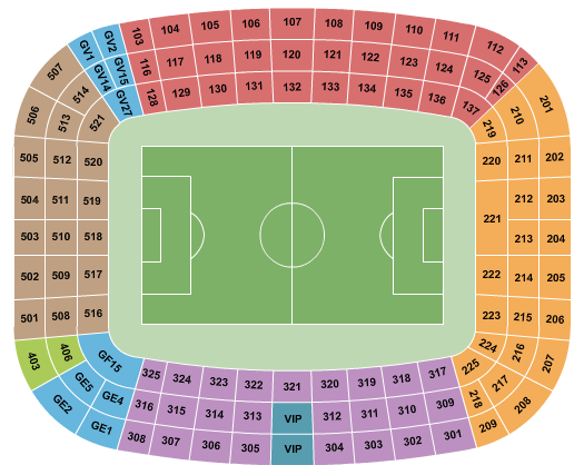 Estadi Ciutat de Valencia Seating Chart: Soccer - Static