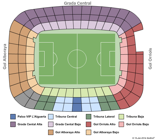 Estadi Ciutat de Valencia Seating Chart: Soccer