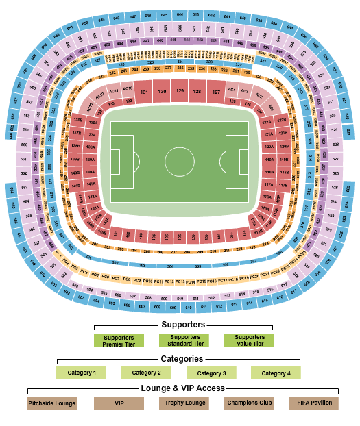 Estadio Azteca Seating Chart: Soccer WC Category 3
