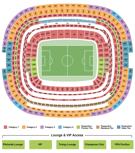 Estadio Azteca Seating Chart: Soccer WC Category 2