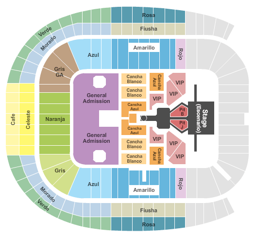 Estadio BBVA Bancomer Seating Chart: Justin Bieber