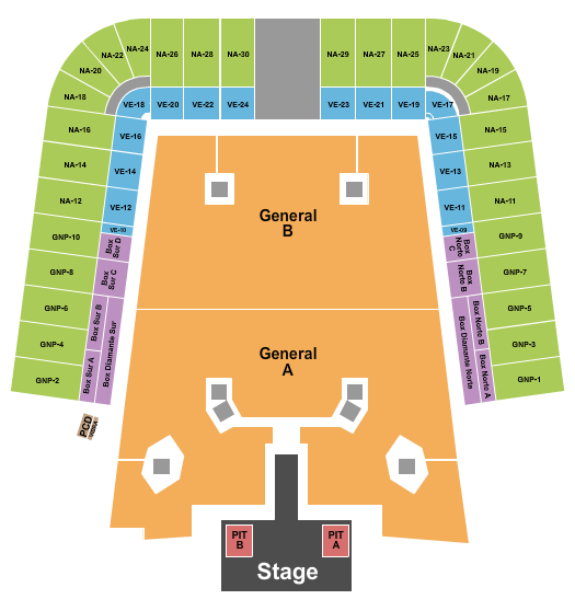 Estadio GNP Seguros - Mexico City Seating Chart: Bad Bunny