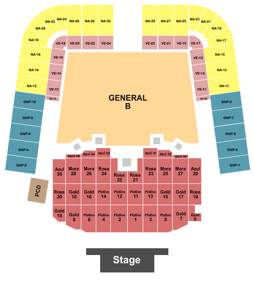 Estadio GNP Seguros - Mexico City Seating Chart: Bruno Mars