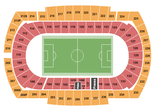 Estadi Olimpico Lluis Companys Seating Chart: Soccer - Static