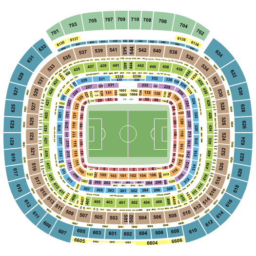 Estadio Santiago Bernabeu Seating Chart: Soccer - Static