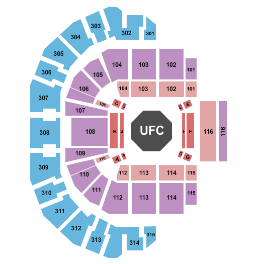 Etihad Arena Seating Chart: UFC