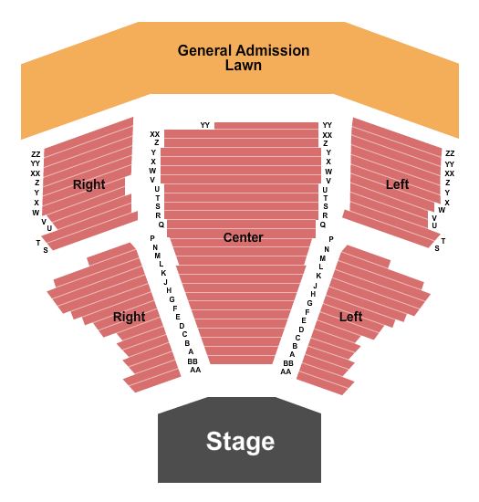 Evans Amphitheatre At Cain Park Seating Chart: End Stage