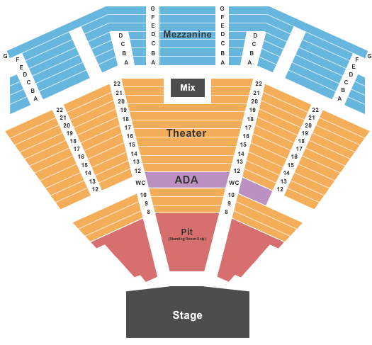 Event Centre At Club Regent Casino Seating Chart: Endstage GA Pit 2