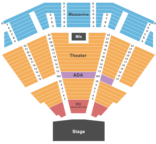 Event Centre At Club Regent Casino Seating Chart: Endstage GA Pit