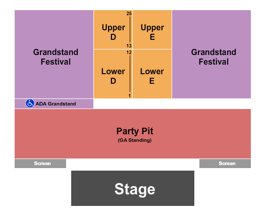 Evergreen State Fair Seating Chart: Endstage GA Pit