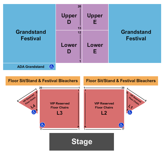 Evergreen State Fair Seating Chart: Endstage VIP Reserved 2