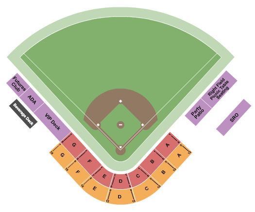 Excite Ballpark Seating Chart: Baseball 2
