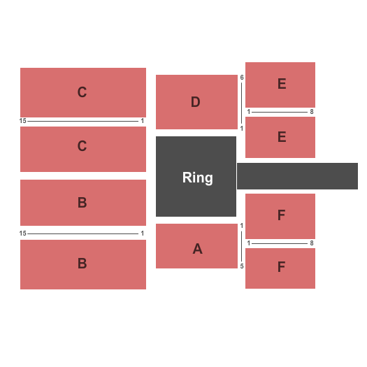 Exhibit Hall at Old National Events Plaza Seating Chart: WWE