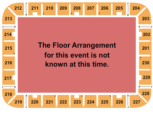 ExploreAsheville.com Arena at Harrah's Cherokee Center Seating Chart: Generic Floor