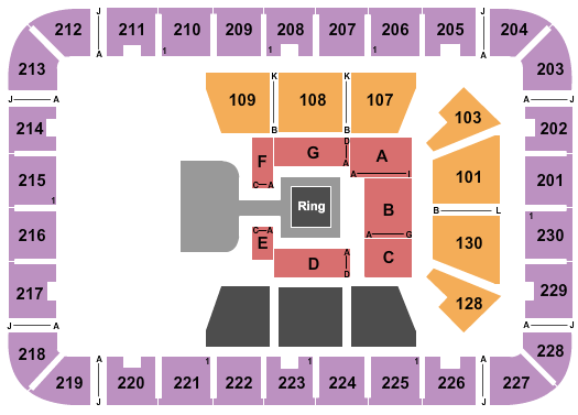 ExploreAsheville.com Arena at Harrah's Cherokee Center Seating Chart: Wrestling - AEW