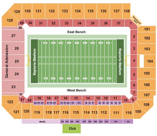 Inter&Co Stadium Seating Chart: Football1