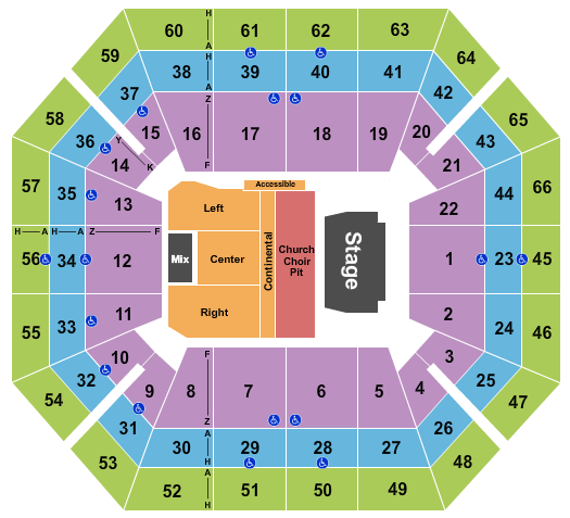 ExtraMile Arena Seating Chart: Eric Church