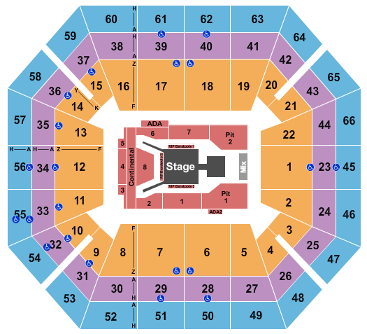 ExtraMile Arena Seating Chart: Fuerza Regida