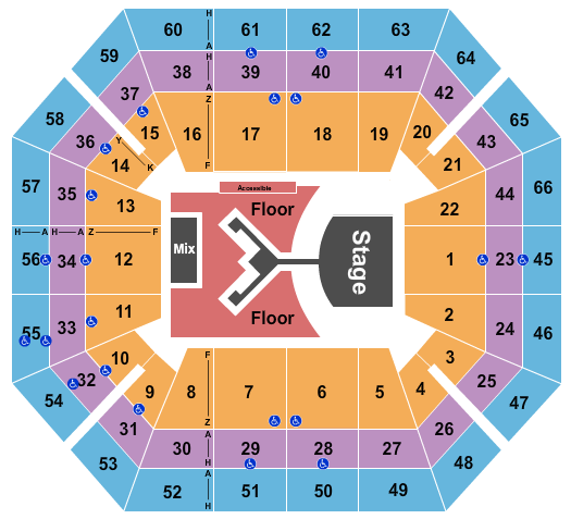 ExtraMile Arena Seating Chart: Shinedown