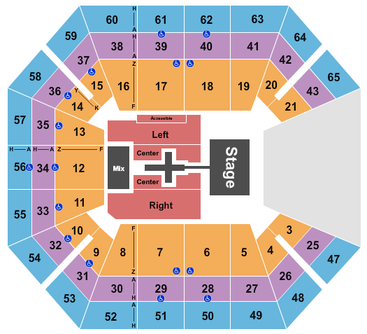 ExtraMile Arena Seating Chart: TobyMac