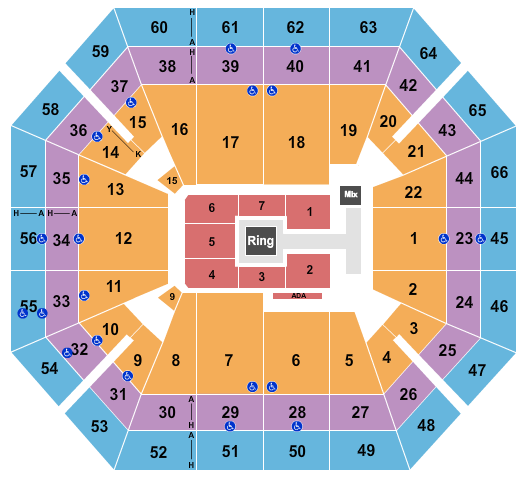 ExtraMile Arena Seating Chart: WWE