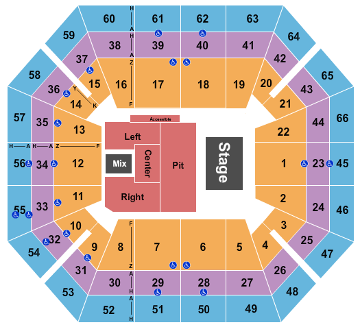 ExtraMile Arena Seating Chart: Zach Top