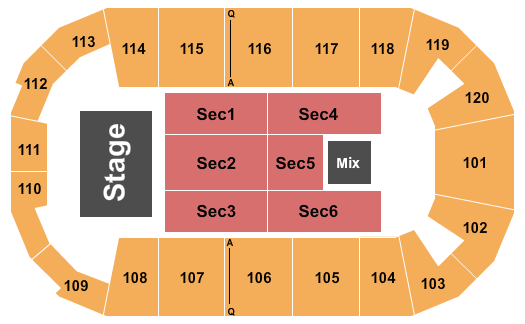 F&M Bank Arena Seating Chart: Blippi Live