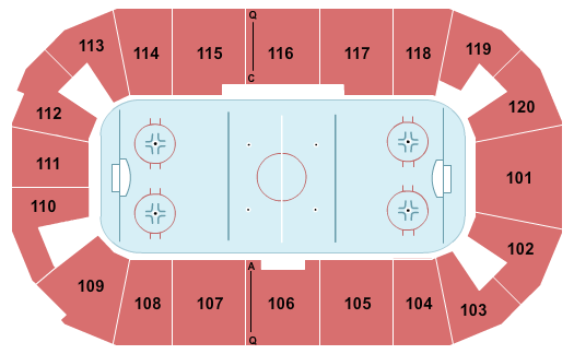 F&M Bank Arena Seating Chart: Hockey