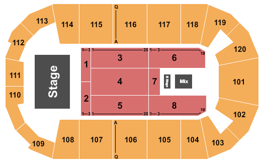 F&M Bank Arena Seating Chart: Sugarland