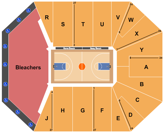 FAMU Al Lawson Multipurpose Center & Teaching Gymnasium Seating Chart: Basketball