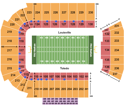 Flagler Credit Union Stadium Seating Chart: Boca Raton Bowl