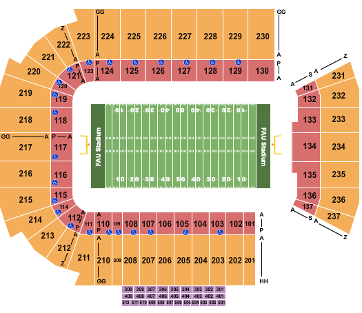 FAU Stadium Seating Chart: Football