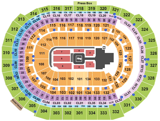 Amerant Bank Arena Seating Chart: WWE 1