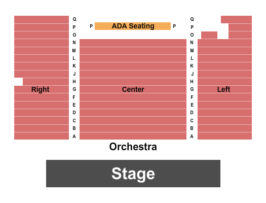 F. Scott Fitzgerald Theatre Seating Chart: Endstage