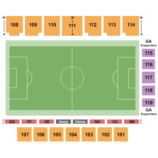 FTL UTD Stadium Seating Chart: Soccer