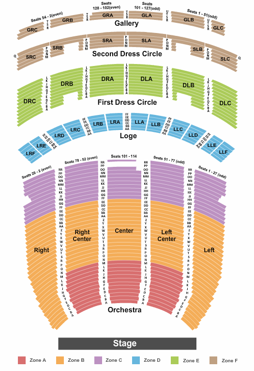 Fabulous Fox Theatre - Atlanta Seating Chart: Endstage Int Zone