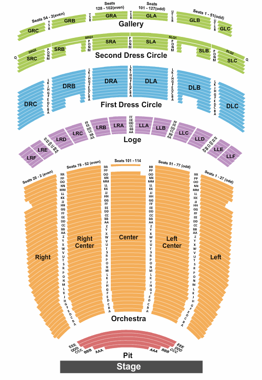 Fabulous Fox Theatre - Atlanta Seating Chart: Endstage Pit 2