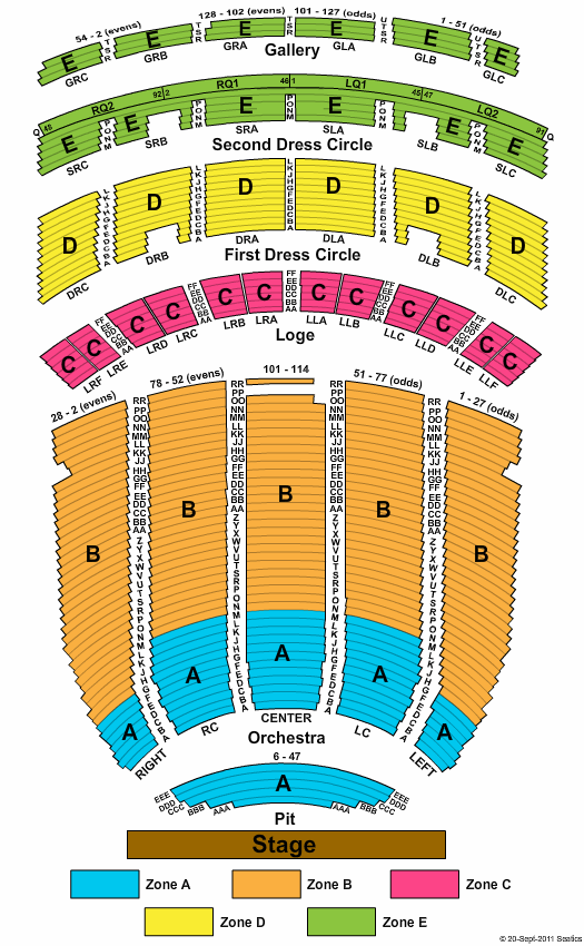 Fabulous Fox Theatre Seating Chart