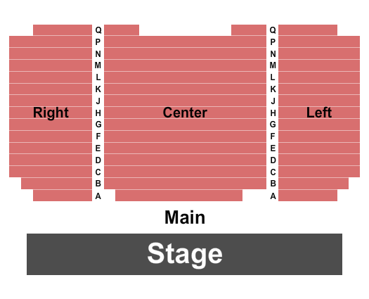 Fairchild Theatre - East Lansing Seating Chart: Endstage No Pit