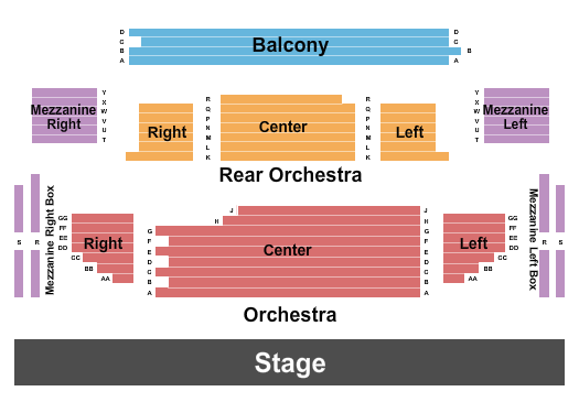Fairfield Arts & Convention Center Seating Chart: Endstage